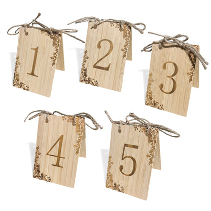 5 pcs Wooden Wedding Table Number Set,Reusable Seating Chart Table Number Card,Perfect For Wedding,Events Or Catering Decoration Good Vibrations