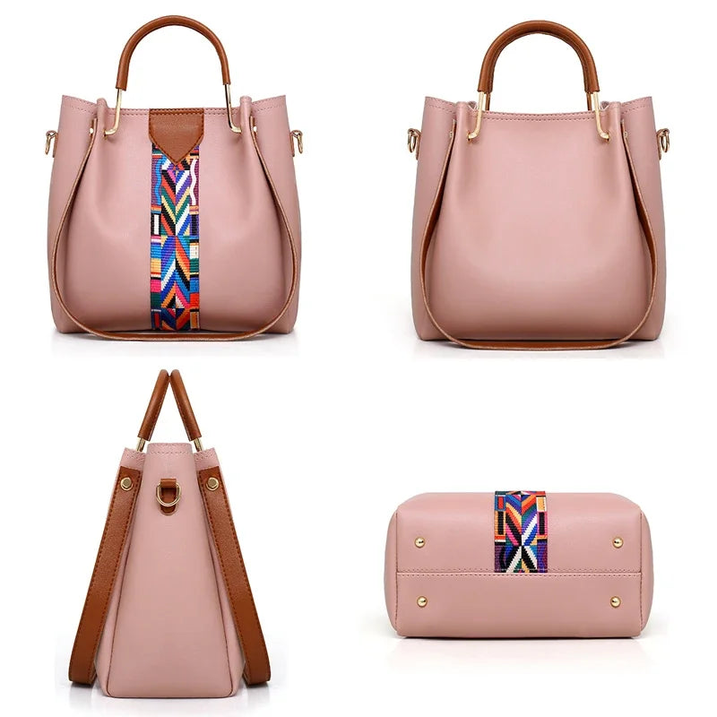 4 Pcs Luxury Handbag Large Capacity Tote Bag Women's Bag Fashion Shoulder Bag,Wallet,Card Case Good Vibrations Adult Super Store