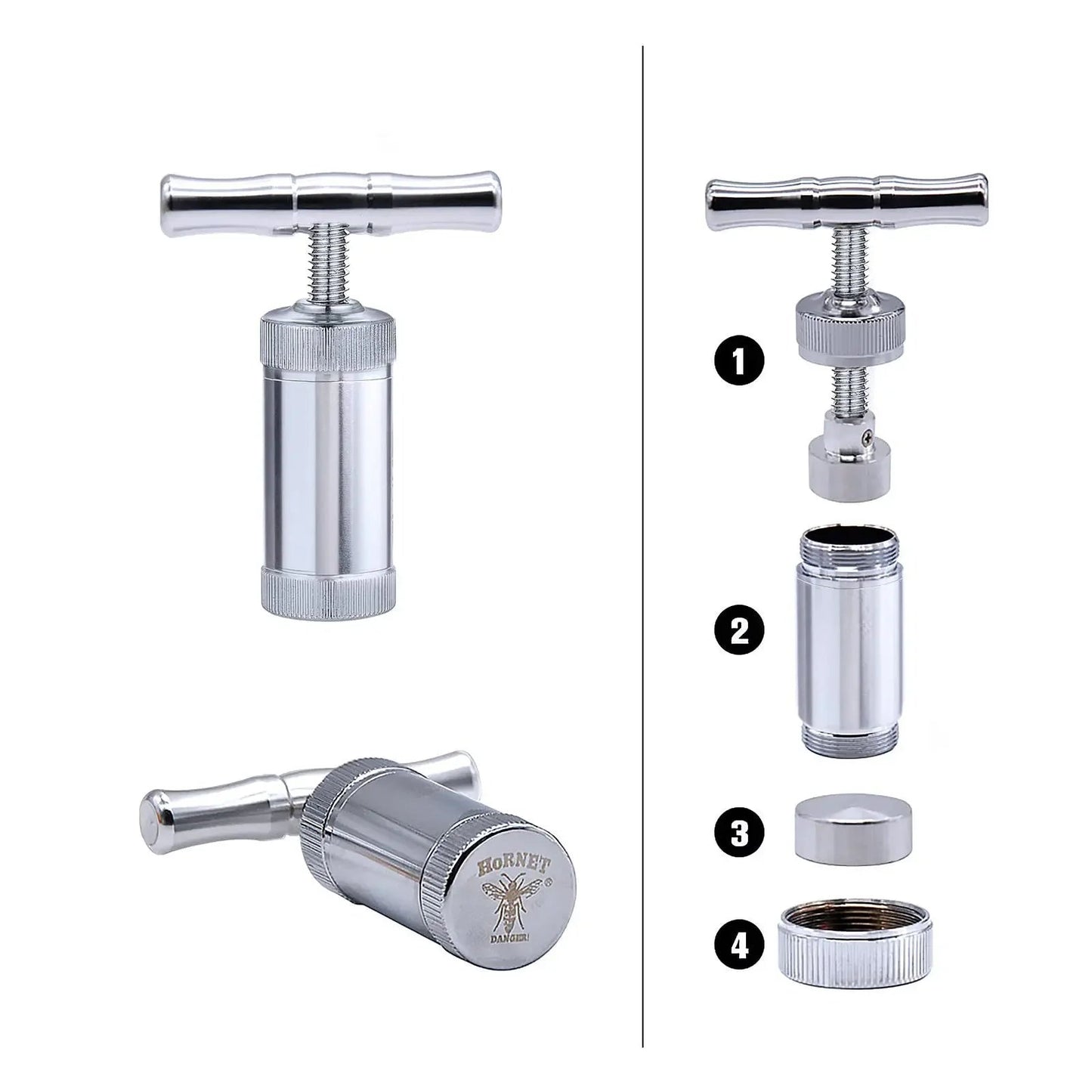 T-shaped Tobacco Herb Press Tobacco Pressing Machine Multi-function Aluminum Alloy Herb Grinder Crusher Cigarette Accessories Good Vibrations Adult Super Store