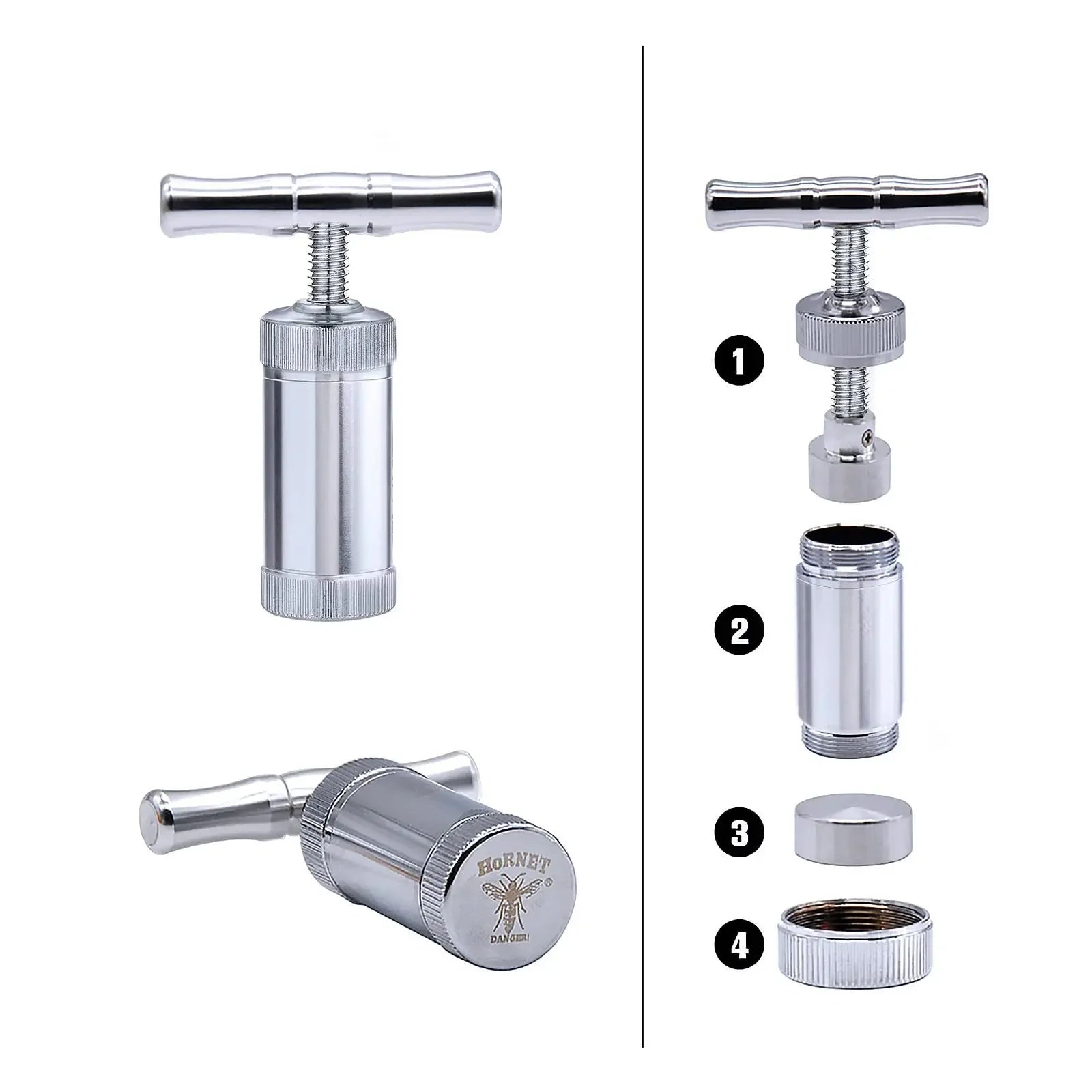 T-shaped Tobacco Herb Press Tobacco Pressing Machine Multi-function Aluminum Alloy Herb Grinder Crusher Cigarette Accessories Good Vibrations Adult Super Store