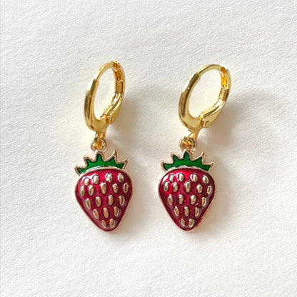 strawberry jewelry necklace earrings set y2k indie jewelry Good Vibrations Adult Super Store