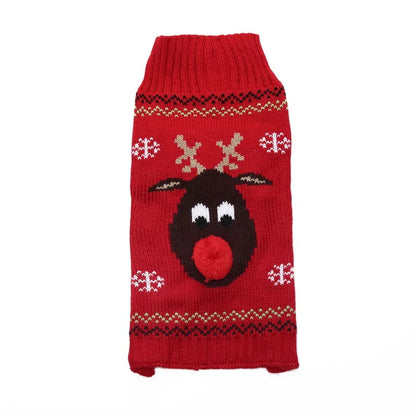 Dog Christmas Clothes Winter Dog Sweater Warm Clothing 2025 Pupppy Sweatshirt Dog Coat for Large Dogs Striped Print Pet Pullover Good Vibrations