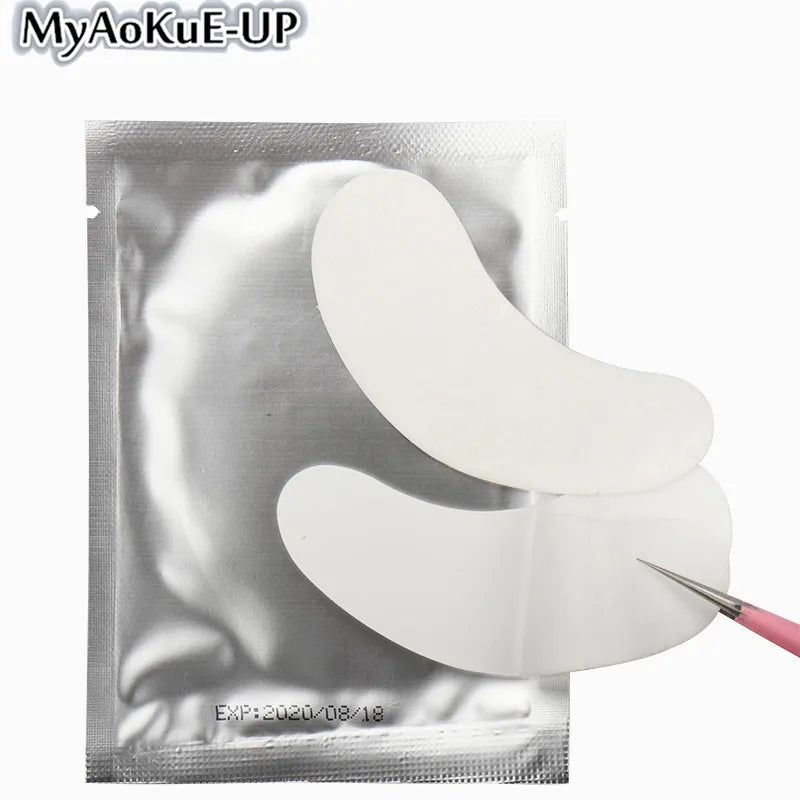 High Quality 50pairs Women Lint Free Under Eyes Pads Patches Eyelash Extension Tips Sticker Wraps Make Up Tool Eyelashes Patches Good Vibrations