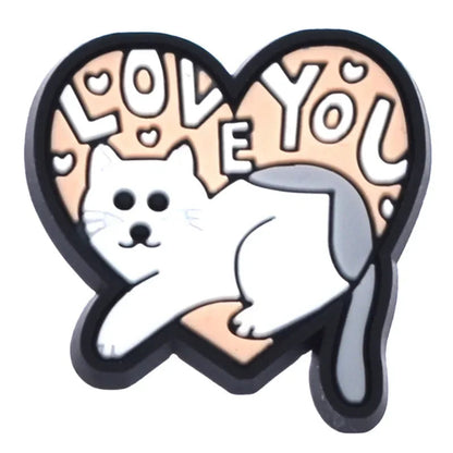 Shoe Charms for Crocs Accessories
 Pet Cat Shoes Charm for Croc Decorations Pins Men Accessory Jeans Woman Clogs Clips Badges Good Vibrations