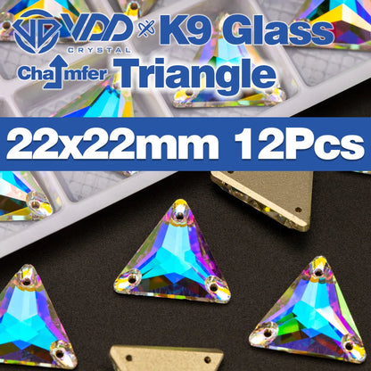 VDD Chamfer AAAAA Top Quality K9 Glass Sew On Rhinestones Sewing Crystal AB Flatback Stone For Clothes Accessories Wedding Dress Good Vibrations