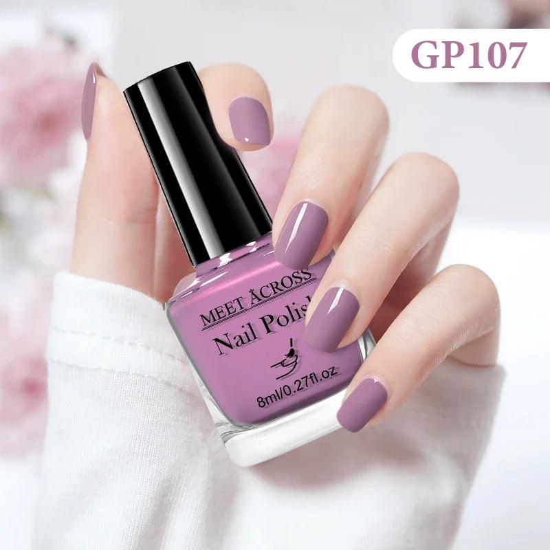 8ml Water-Based Nail Polish 48 Colors Long Lasting Quick Drying No Need of Lamp to Cure Nail Supplies Vernis for Nails Manicure Good Vibrations