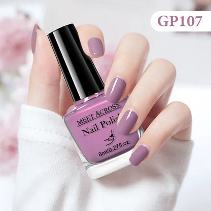 8ml Water-Based Nail Polish 48 Colors Long Lasting Quick Drying No Need of Lamp to Cure Nail Supplies Vernis for Nails Manicure Good Vibrations