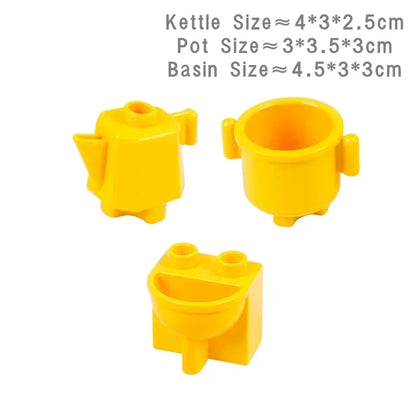 Big Building Blocks Play House Furniture Accessories Indoor Utensil Bed Compatible Large Bricks Assemble Toys Children Kids Gift Good Vibrations