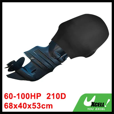 Uxcell Half Motor Engine Boat Cover 15-250HP 210D Oxford Cloth Waterproof Sun Dustproof Marine Engine Protector Cover Good Vibrations