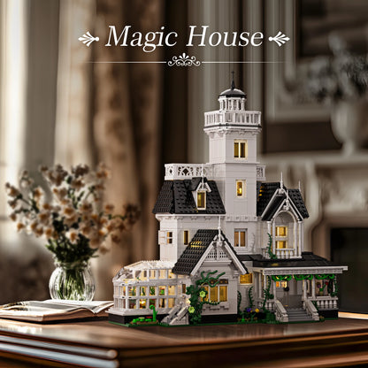 1877 Pcs Magic House Blocks Set Owens House Building Set Creator Architecture Model Home Office Decor Gift for Adults Good Vibrations