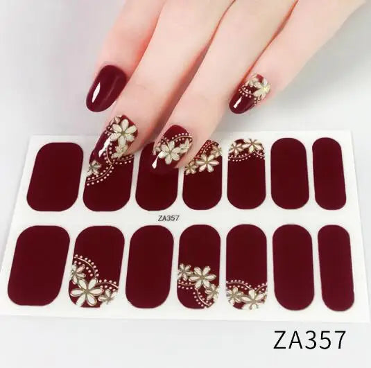 Nail Stickers DIY Decals For Nail Art Wraps Women Beauty Full Cover Nail Manicures Decorations Uñas Postizas Press On Nails Good Vibrations