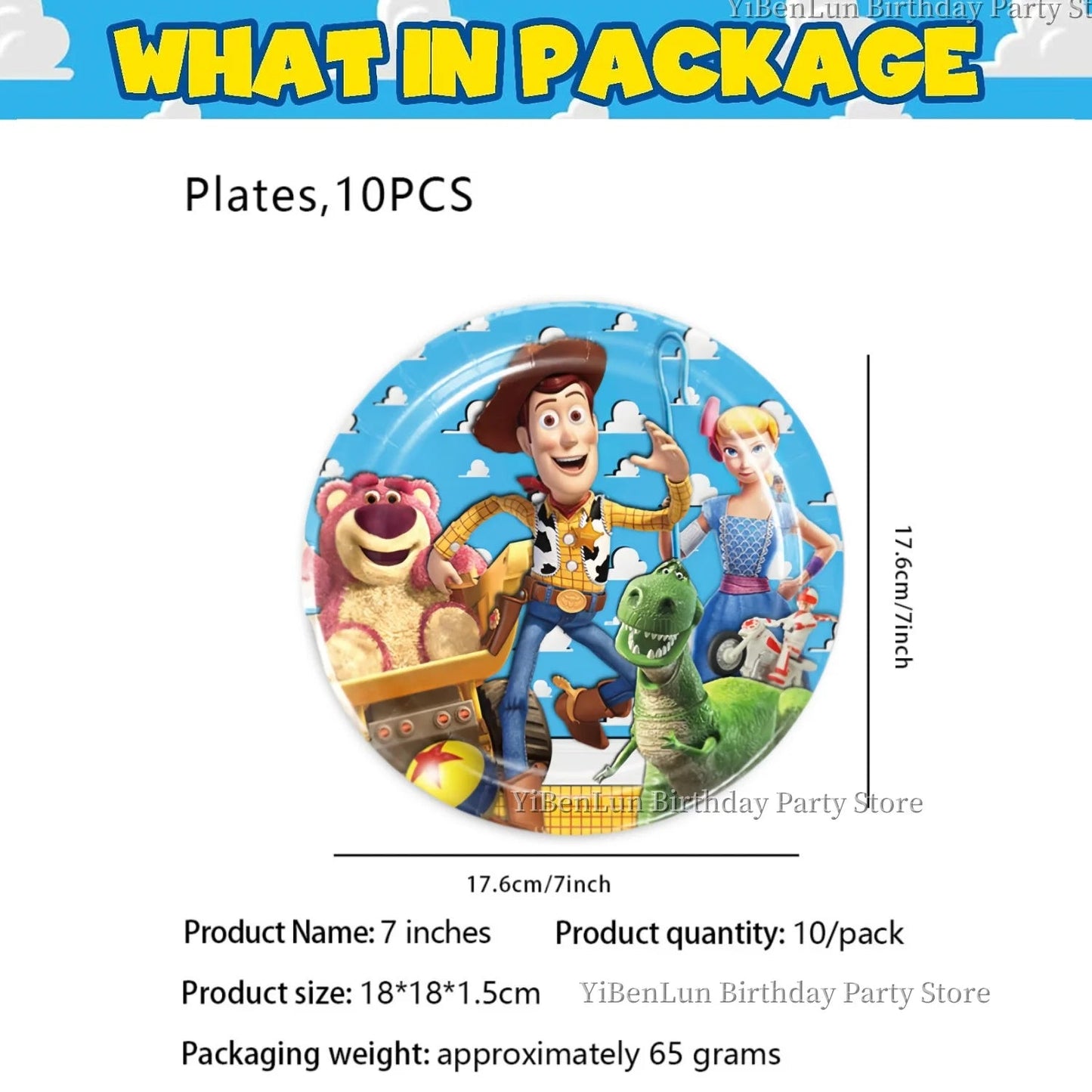 7/9 inch Toy Story Party Plates Birthday Decor Tableware Buzz Lightyear Paper Dish Cups Baby Shower Kids Favors Party Supplies Good Vibrations