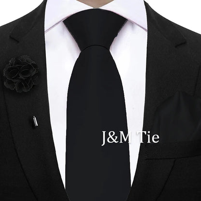 Mens Ties Set Sage Green Pink Grey Brown NeckTie Pocket Square Brooch Wedding Tie Suit Accessories Fit Group Holiday Party