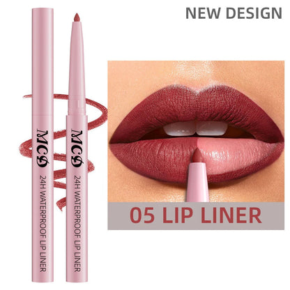 1PC Waterproof Matte Lip Liner Contours Lips in Shades Sexy Red Lipstick Natural Color Lip Makeup Hydrating Lip Cosmetic Gifts Good Vibrations