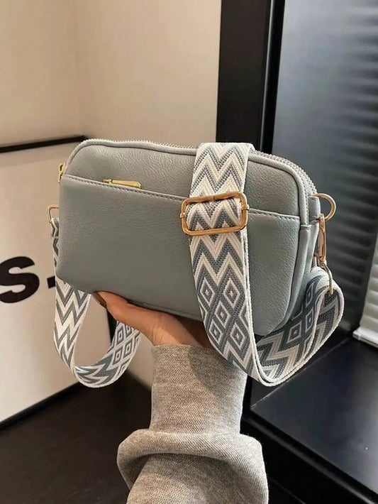 Motorcycle Simple Solid Color Crossbody Bag Shoulder Bag, Women Casual Handbag,Fashionable PU with Phon E Wallet Good Vibrations
