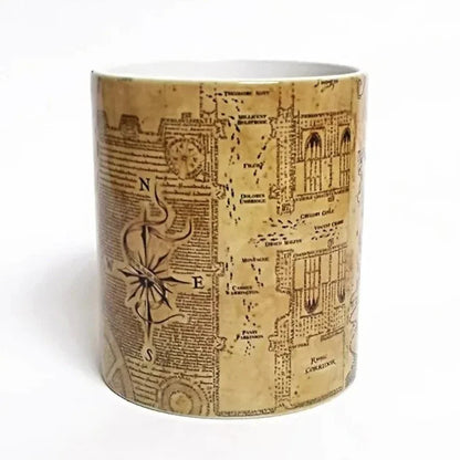 Magic Marauders Map Mug, 11oz, Color Changing Mug, Sensitive Ceramic Coffee Mugs, Tea Cup, Best Gift for Friends, Drinkware Good Vibrations