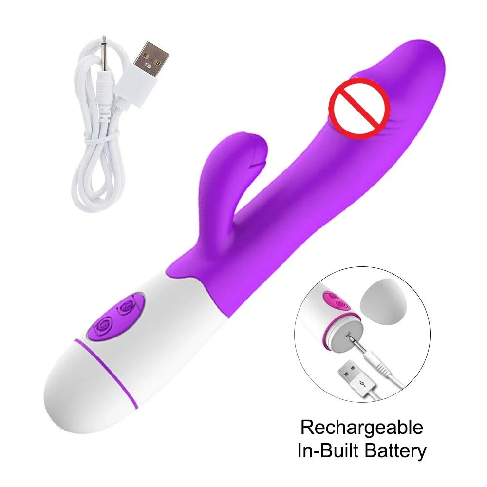 Powerful Rabbit Vibrator Dildo Dual Vibration G Spot Clitoris Stimulation Masturbators Vaginal Massager Adult For Women Sex Toys Good Vibrations Adult Super Store