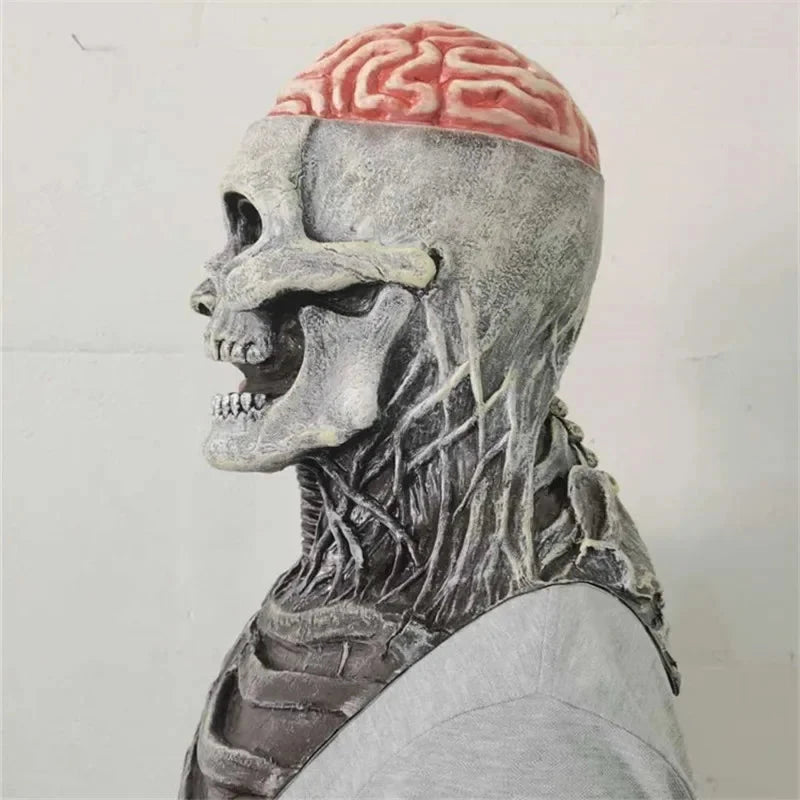 Holiday Supplies Halloween Mask Terror Brain Exploding Headgear Funny Scream Latex Mask Halloween Skull Mask Good Vibrations