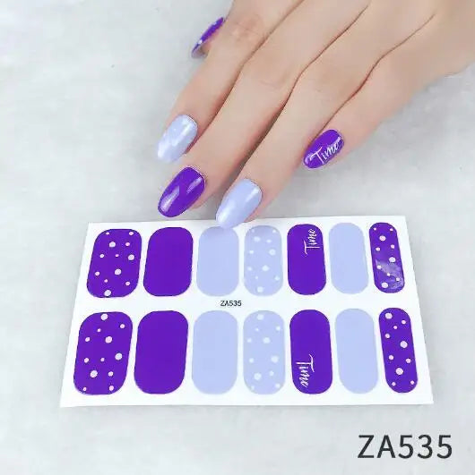 Nail Stickers DIY Decals For Nail Art Wraps Women Beauty Full Cover Nail Manicures Decorations Uñas Postizas Press On Nails Good Vibrations