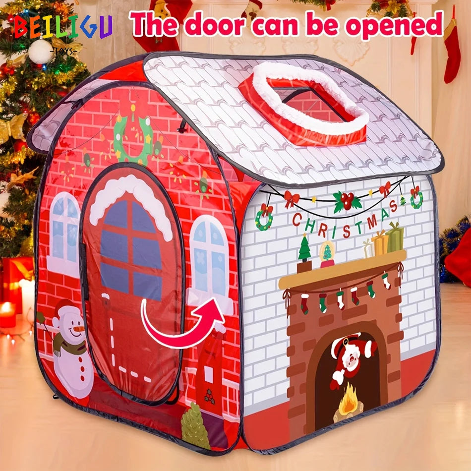 Christmas Halloween Game Tent Children's Snow House Pumpkin Ghost Playhouse Party Pop-Up Pack Holiday Toy for Kids Xmas Gifts Good Vibrations