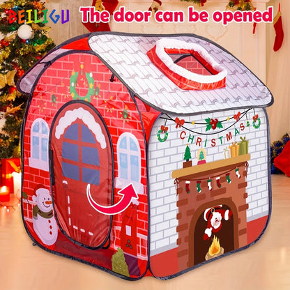 Christmas Halloween Game Tent Children's Snow House Pumpkin Ghost Playhouse Party Pop-Up Pack Holiday Toy for Kids Xmas Gifts Good Vibrations