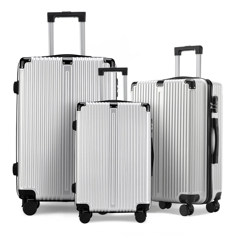 3pcs Luggage with Corner Protectors 20/24/28-Inch Durable Hard Shell 360 Spinner Wheels Multifunctional Large Capacity Lightweig Good Vibrations