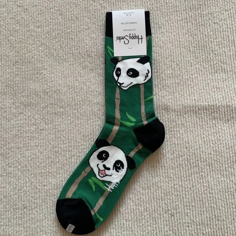 Cotton Happy Socks Men's Classic Crew Sock Shoe Size 10 - 13 Soft Good Vibrations
