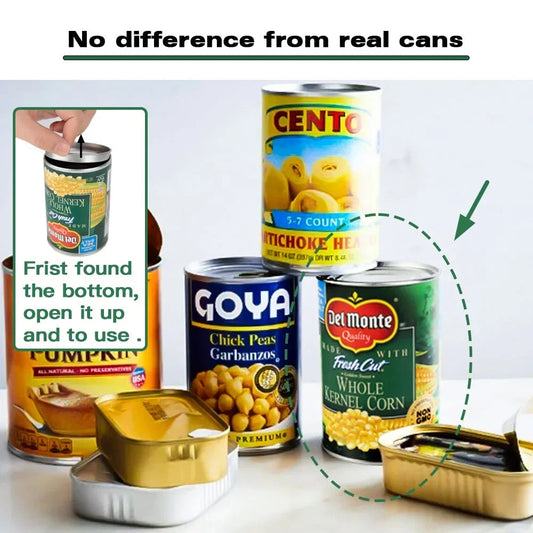 Hidden Safe Compartment Diversion Safe Food Cans Secret Stash Hiding Container Kitchen Cupboard Hide Cash Hidden Wholesale Good Vibrations