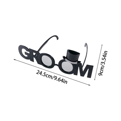 Bride Groom Funny Glasses Bachelorette Party Eyeglasses Photo Props Wedding party Decoration Bridal Shower favors wedding supply Good Vibrations