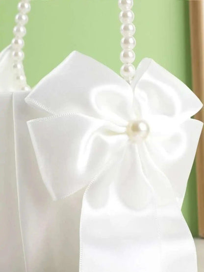 Wedding supplies bridal flower basket Pearl handle flower girl basket 1pc Good Vibrations