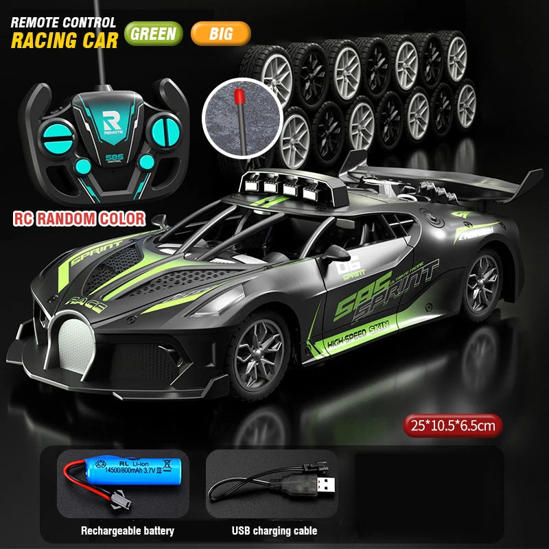 Rc Car 4Ch High-Speed Remote Control Drift Racing Car Electric Sportscar Toy Vehicle Model Toys for Boys Kids Birthday Gift Good Vibrations