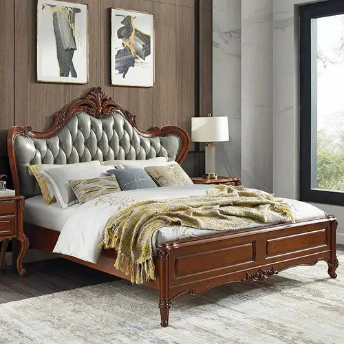 King Size Bedroom Bed European Aesthetic Storage Double Bed Modern Wood Camas De Matrimonio Dormitorio Luxury Furniture Good Vibrations