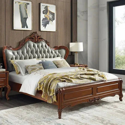 King Size Bedroom Bed European Aesthetic Storage Double Bed Modern Wood Camas De Matrimonio Dormitorio Luxury Furniture Good Vibrations