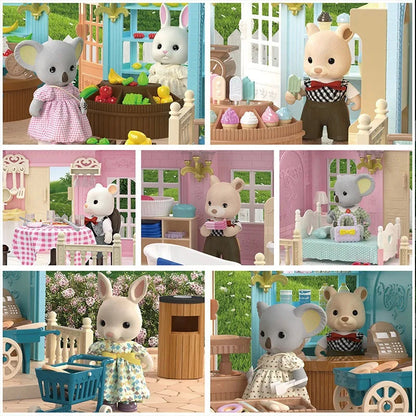 Dollhouse Koala Tour Bus Diary Girl Play House Toy Diy Bedroom Dresser Dining Kitchen Bathroom Shop Pretend Family Toys Girls Good Vibrations