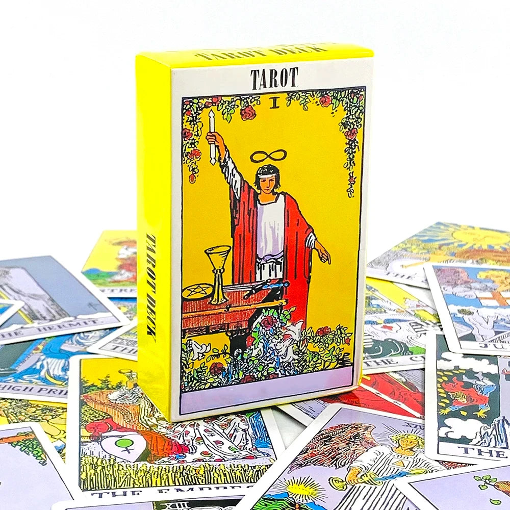 English/Spanish Version Classic The Rider Tarot Card Prediction Divination Board Game Toy Holiday Games Waite Tarot Deck Booklet Good Vibrations