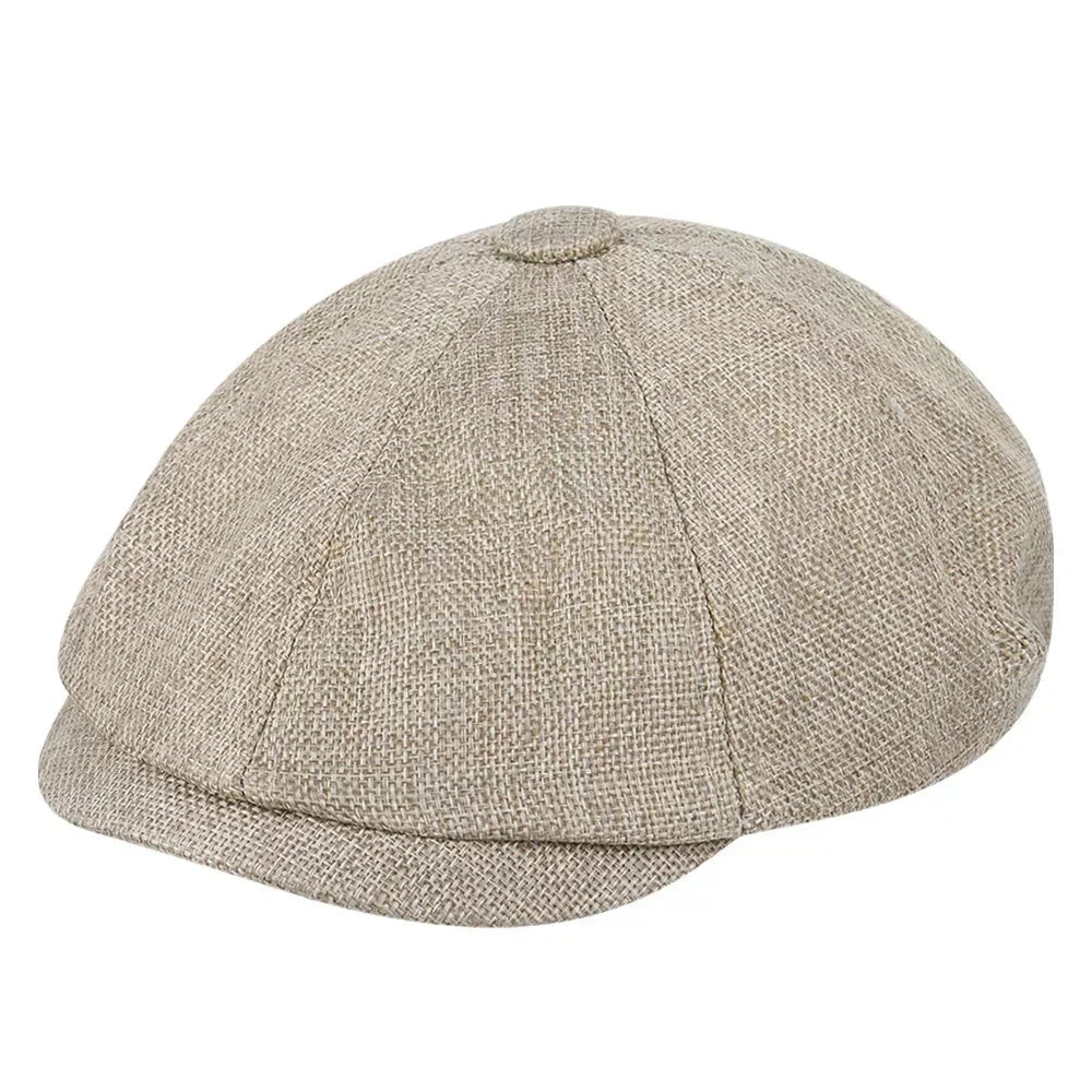 Hat Men Beret Cabbie Driving Hunting Caps Vintage Tweed Blinders Berets Flat Peaked Cap Street Hats for Men Women Good Vibrations
