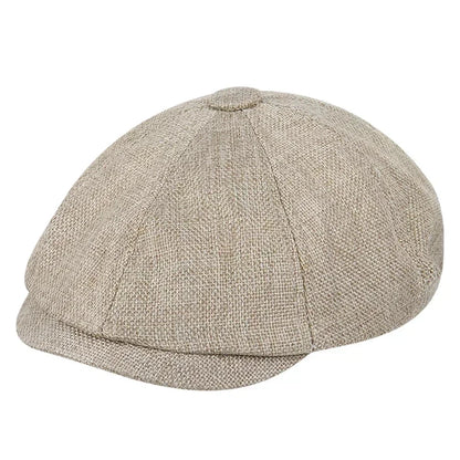 Hat Men Beret Cabbie Driving Hunting Caps Vintage Tweed Blinders Berets Flat Peaked Cap Street Hats for Men Women Good Vibrations