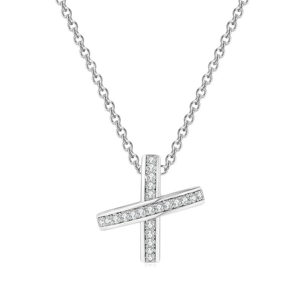 X Cross Pendants Necklace for Women Aesthetic Crosses Rose Gold Color Choker Chain on Neck Collar Necklace Fashion Jewelry N205 Good Vibrations