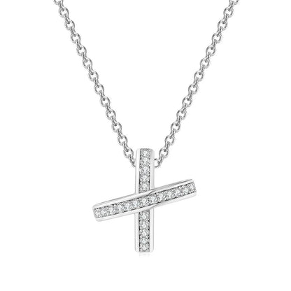 X Cross Pendants Necklace for Women Aesthetic Crosses Rose Gold Color Choker Chain on Neck Collar Necklace Fashion Jewelry N205 Good Vibrations