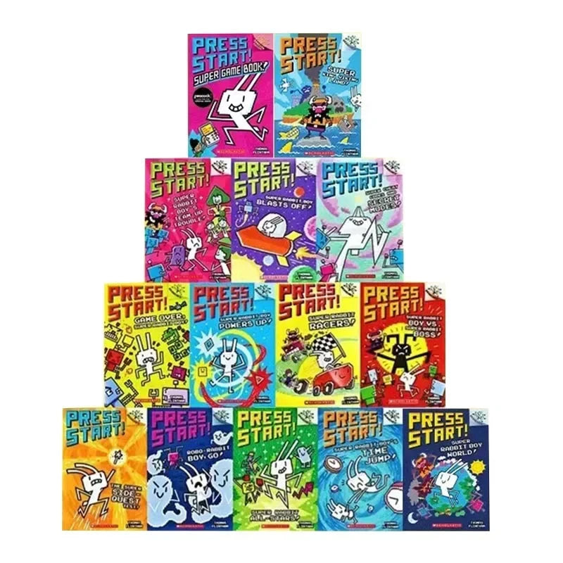 New New 14 Books/set Branches Children Cartoon for Kid Books English Press Start!Super Rabbit Boy Reading Edition Scholastic Good Vibrations