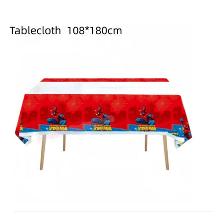 Cartoon Spider Theme Party Decor Tablecloth Party Supplies Table Cover Supers Heros Boys Favor Baby Shower Birthday Party Gifts Good Vibrations