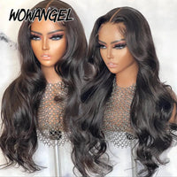 Wow Angel 7x7 HD Lace Closure Wigs 34inch Body Wave Wigs Remy Hair 6x6 HD Lace Closure Human Hair Wigs Pre Plucked Glueless Wigs Good Vibrations