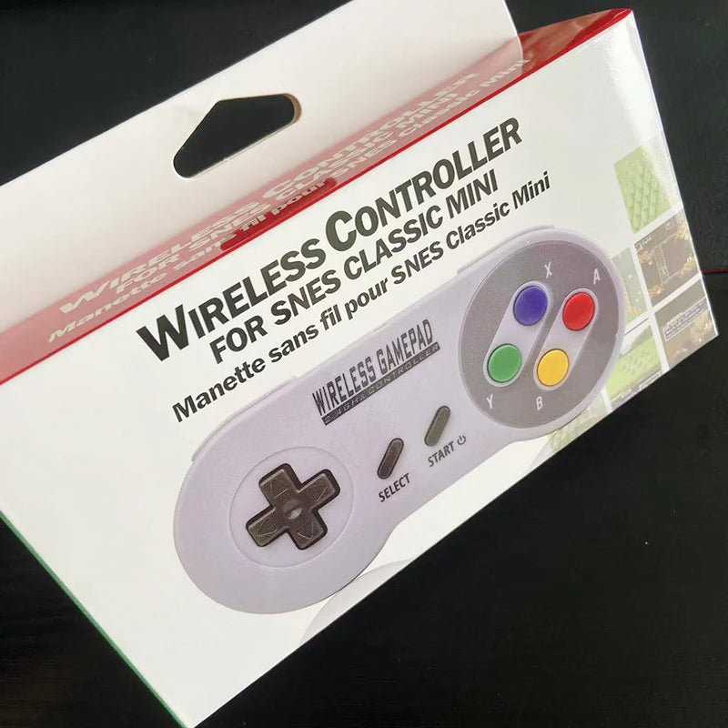 2 Reciever Game Controller Wireless Colorful Button 2.4G Gamepad Joypad Joystick Compatible for SNES Mini PC Windows NS Switch Good Vibrations