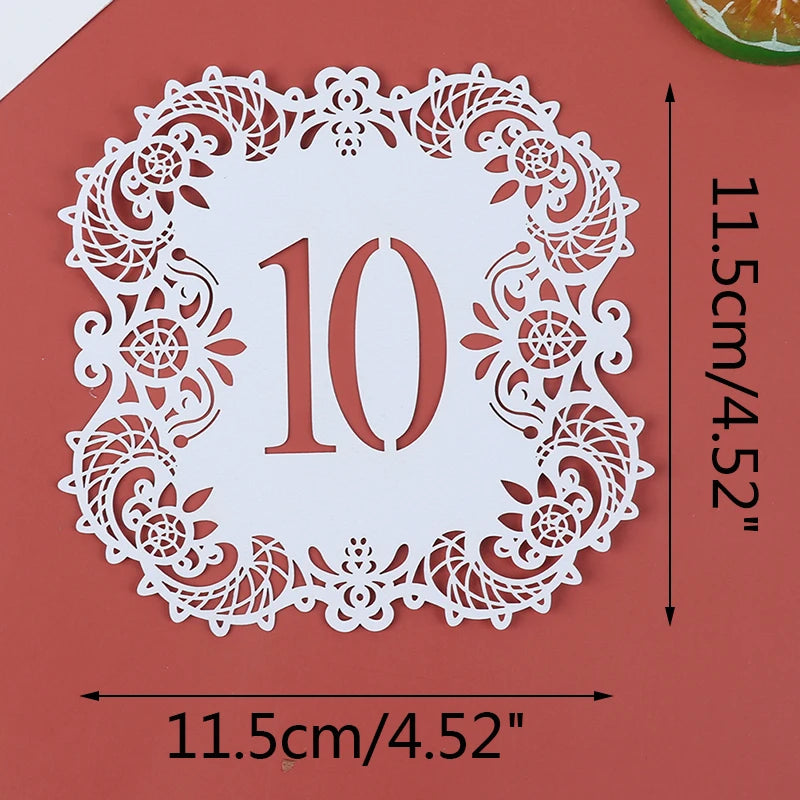 10pcs/set Table Numbers 1-10 11-20 Table Number Cards for Weddings Party Banquet Good Vibrations