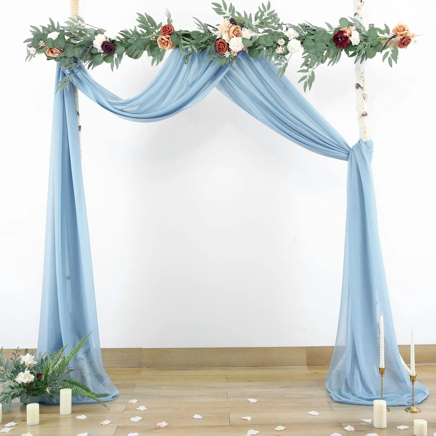 Wedding Arch Draping Fabric for Ceremony Reception Arch Decorations Chiffon Sheer Fabric Backdrop Curtains Party Bridal Shower Good Vibrations