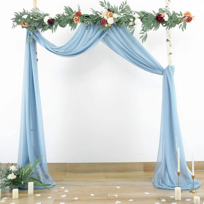 Wedding Arch Draping Fabric for Ceremony Reception Arch Decorations Chiffon Sheer Fabric Backdrop Curtains Party Bridal Shower Good Vibrations