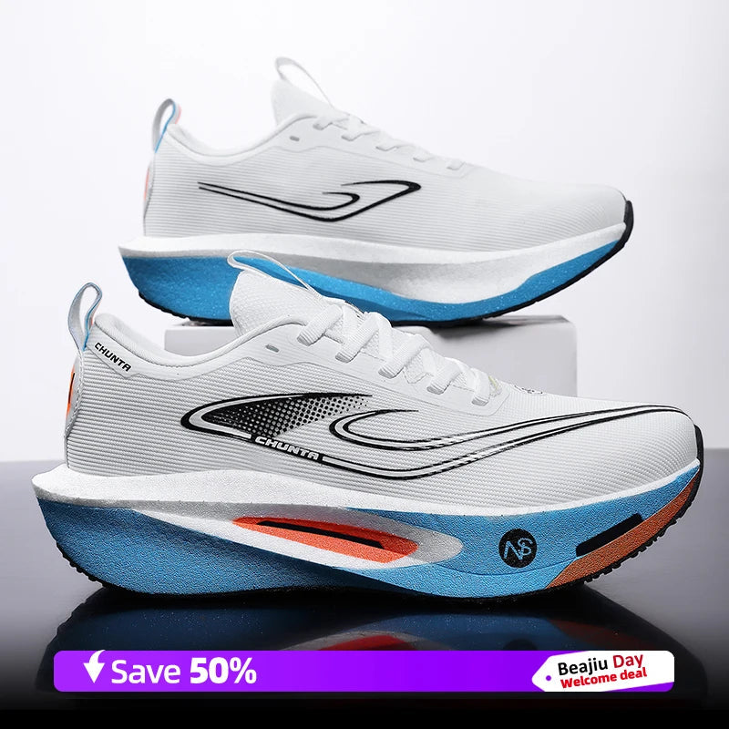 Running Shoes Men Carbon Plate Speciality Marathon Sports Breathable Lightweight Women's Comfortable Nonskid Leisure Sneakers Good Vibrations