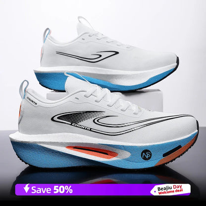 Running Shoes Men Carbon Plate Speciality Marathon Sports Breathable Lightweight Women's Comfortable Nonskid Leisure Sneakers Good Vibrations