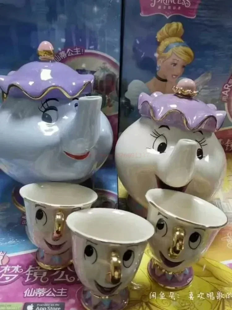 Disney Teapot Cute Cartoon Beauty And The Beast Coffee Pots Mug Mrs Potts Chip Cup Tea Cup Pots One Tea Sets Droshipping Good Vibrations Adult Super Store