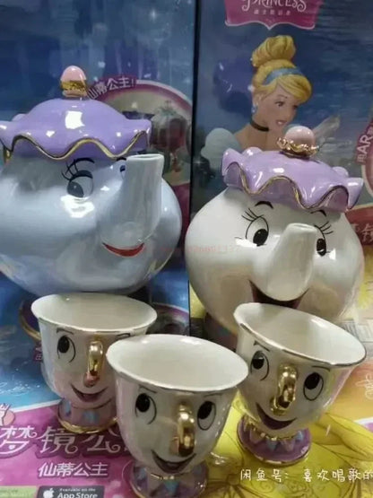 Disney Teapot Cute Cartoon Beauty And The Beast Coffee Pots Mug Mrs Potts Chip Cup Tea Cup Pots One Tea Sets Droshipping Good Vibrations Adult Super Store